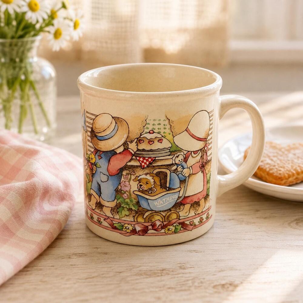 Vintage 1990 Watkins Country Kids Mug, Moms Are Special Collector Cup